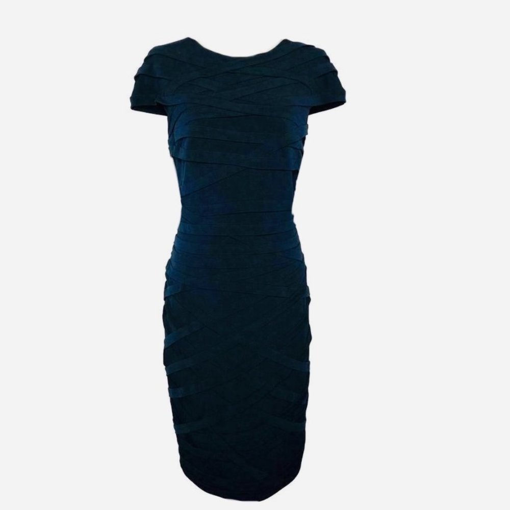 Tadashi Shoji Navy Blue Bodycon Bandage Dress XS